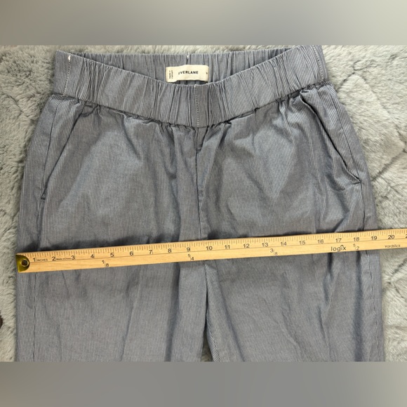 Everlane The Easy Pant Size Medium Organic Cotton Twill Coastal Denim Stripe - Picture 8 of 16